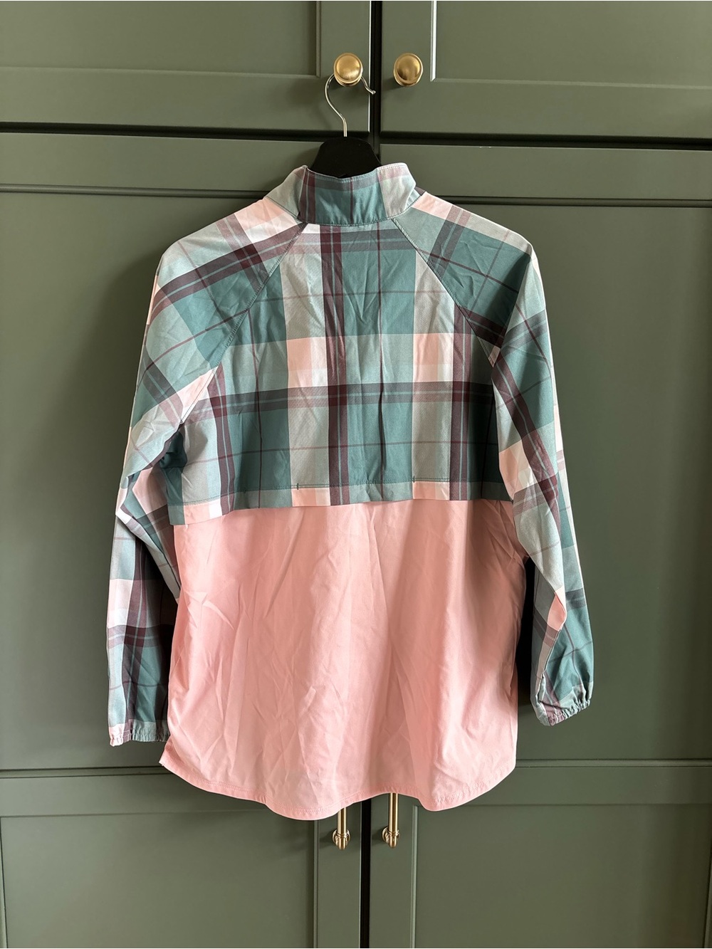 EUC LL Bean Windbreaker Women’s Pullover Plaid Lightweight Jacket ID #514065 M - Picture 2 of 15